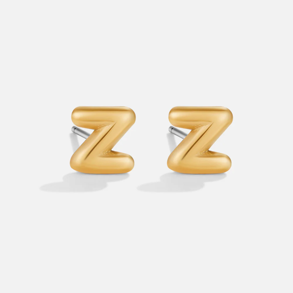 Bubble-Buchstaben Gold-Ohrringe - Image 28