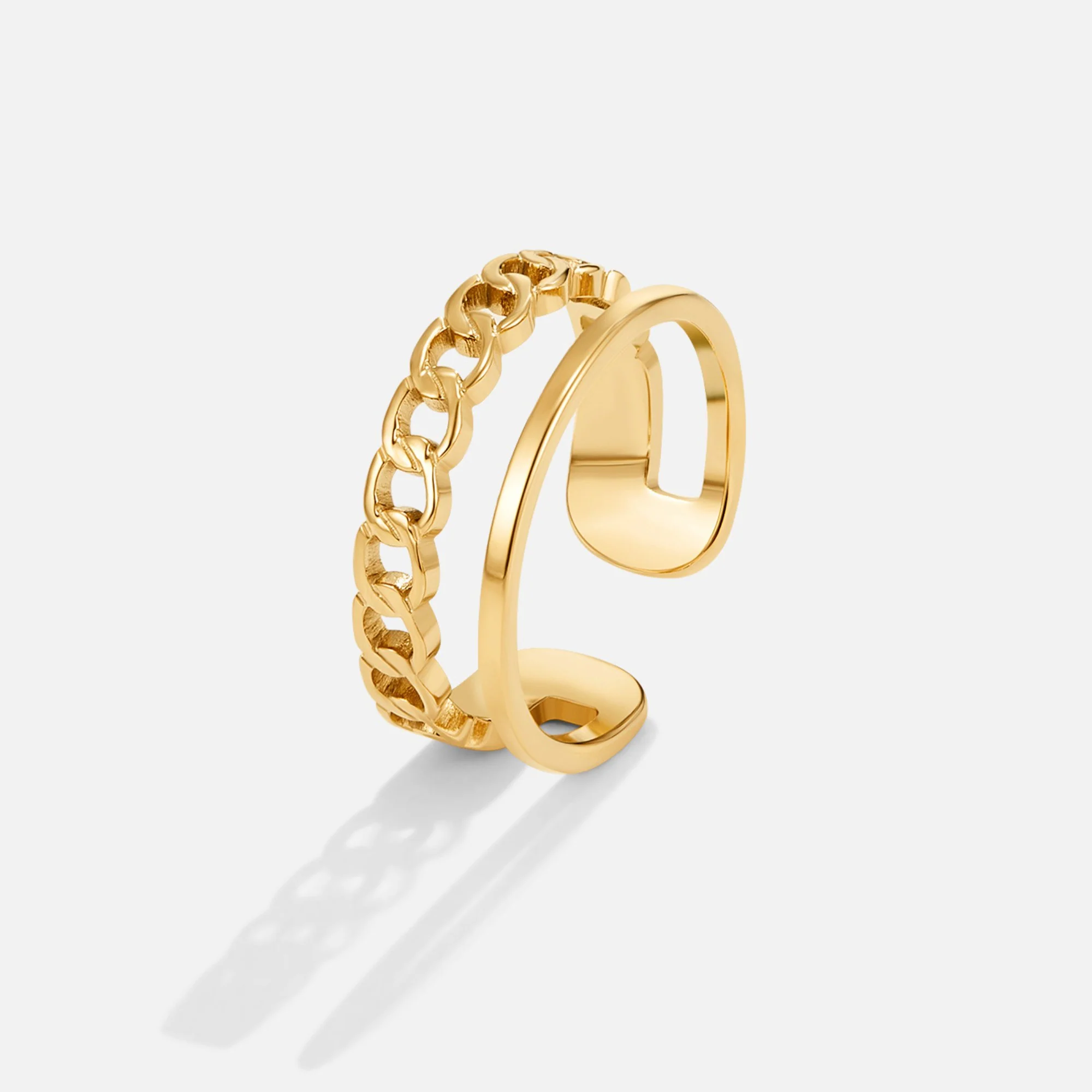 Statement-Stapelring Gold