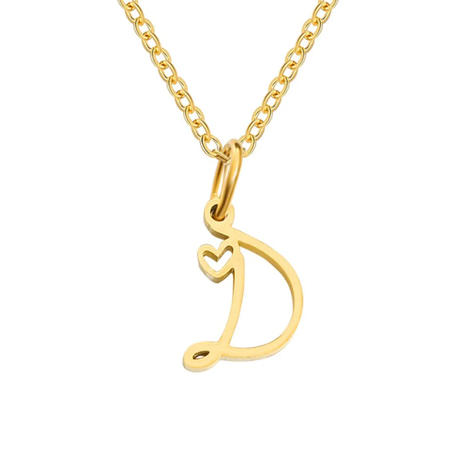 Goldene Herzkette mit Buchstaben - Image 11