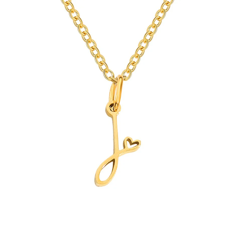 Goldene Herzkette mit Buchstaben - Image 17
