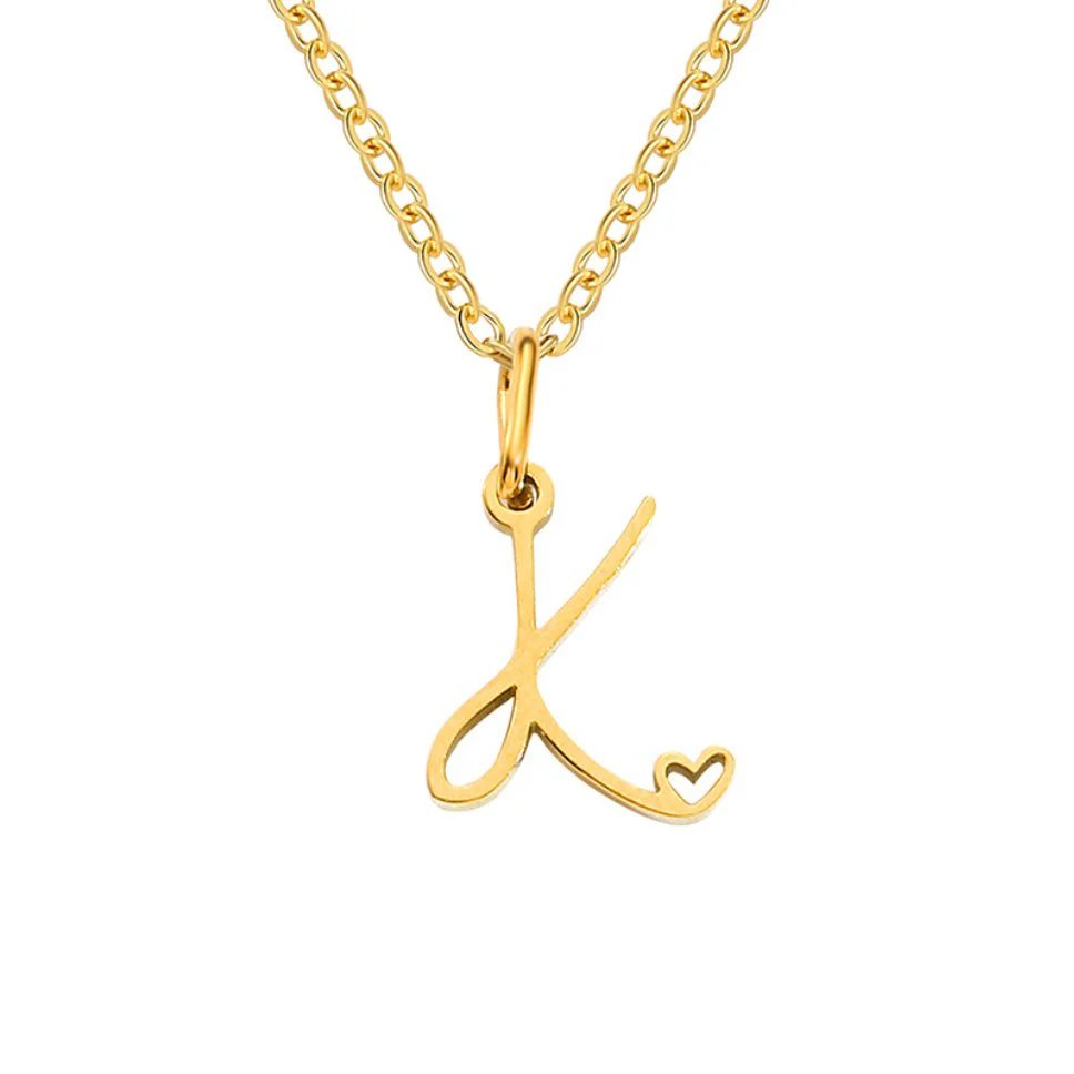 Goldene Herzkette mit Buchstaben - Image 18