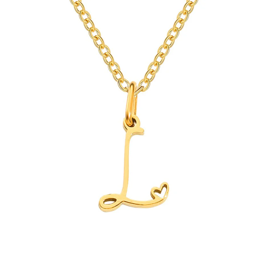 Goldene Herzkette mit Buchstaben - Image 19