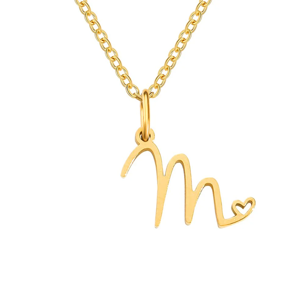 Goldene Herzkette mit Buchstaben - Image 20