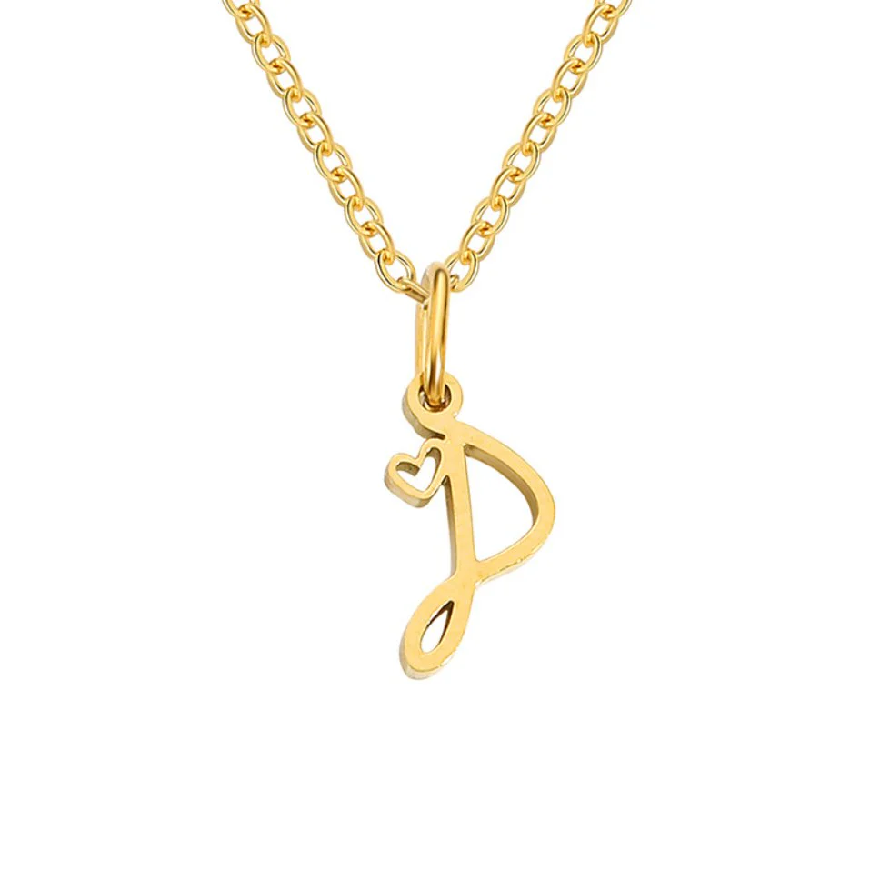 Goldene Herzkette mit Buchstaben - Image 23
