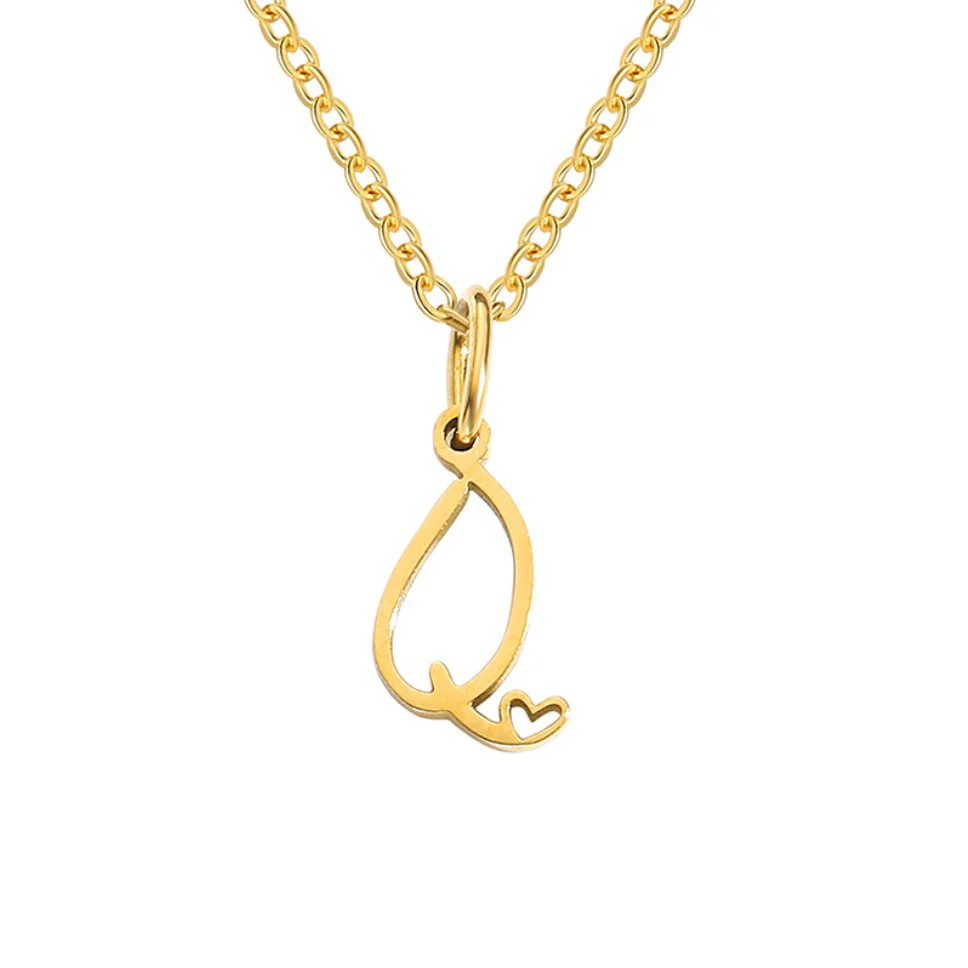 Goldene Herzkette mit Buchstaben - Image 24