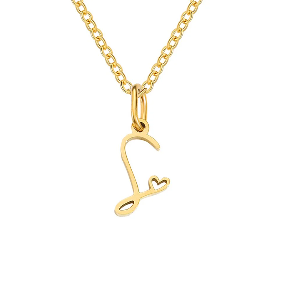 Goldene Herzkette mit Buchstaben - Image 26