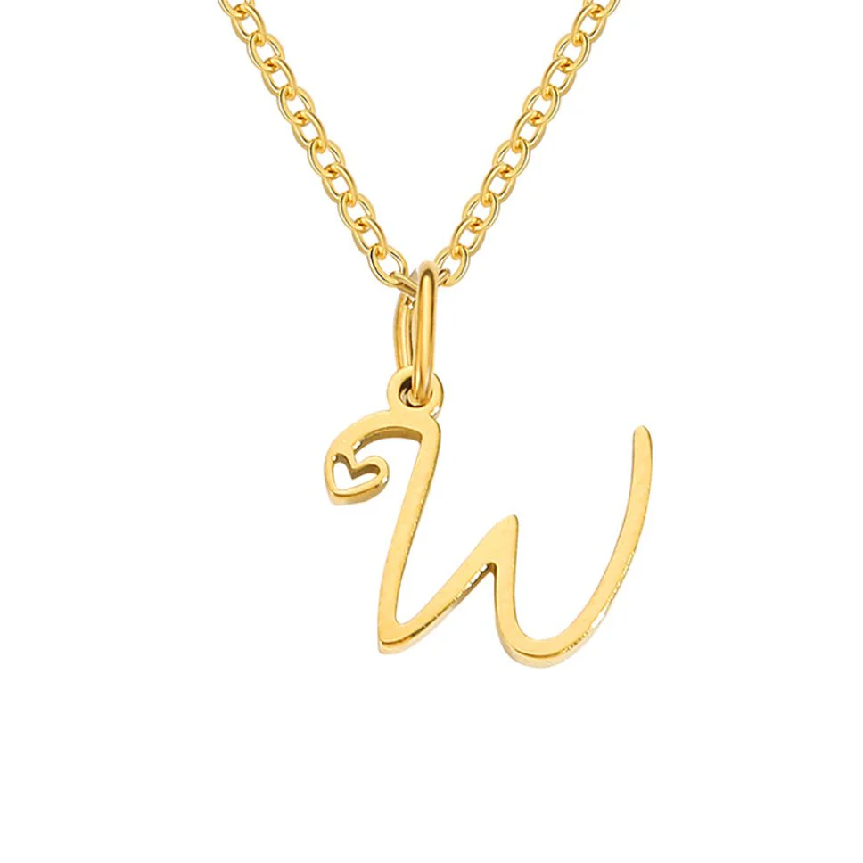 Goldene Herzkette mit Buchstaben - Image 30