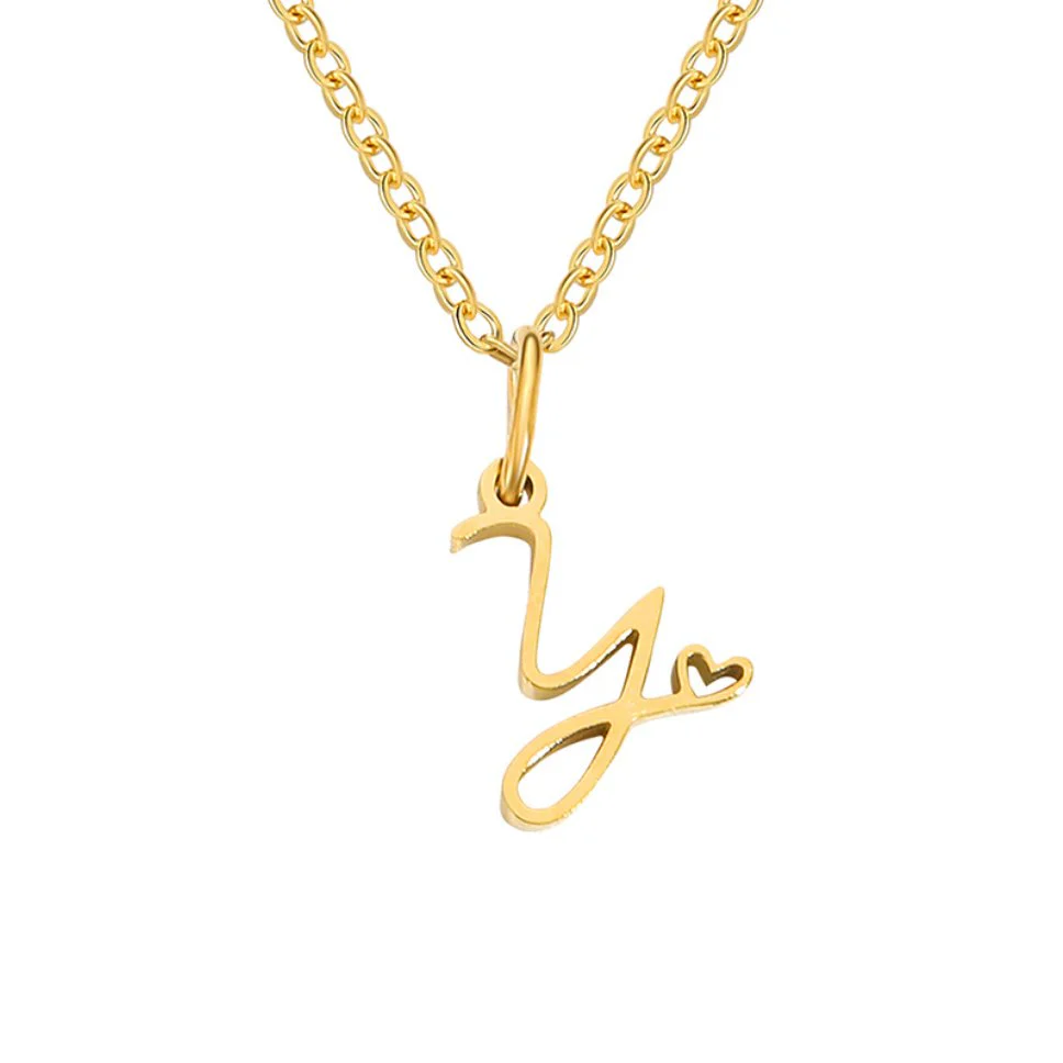 Goldene Herzkette mit Buchstaben - Image 32