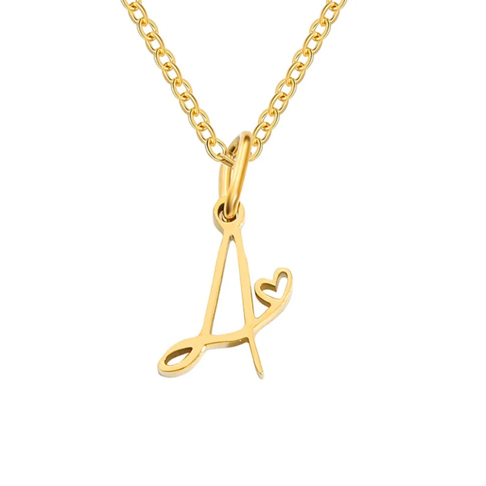 Goldene Herzkette mit Buchstaben - Image 6