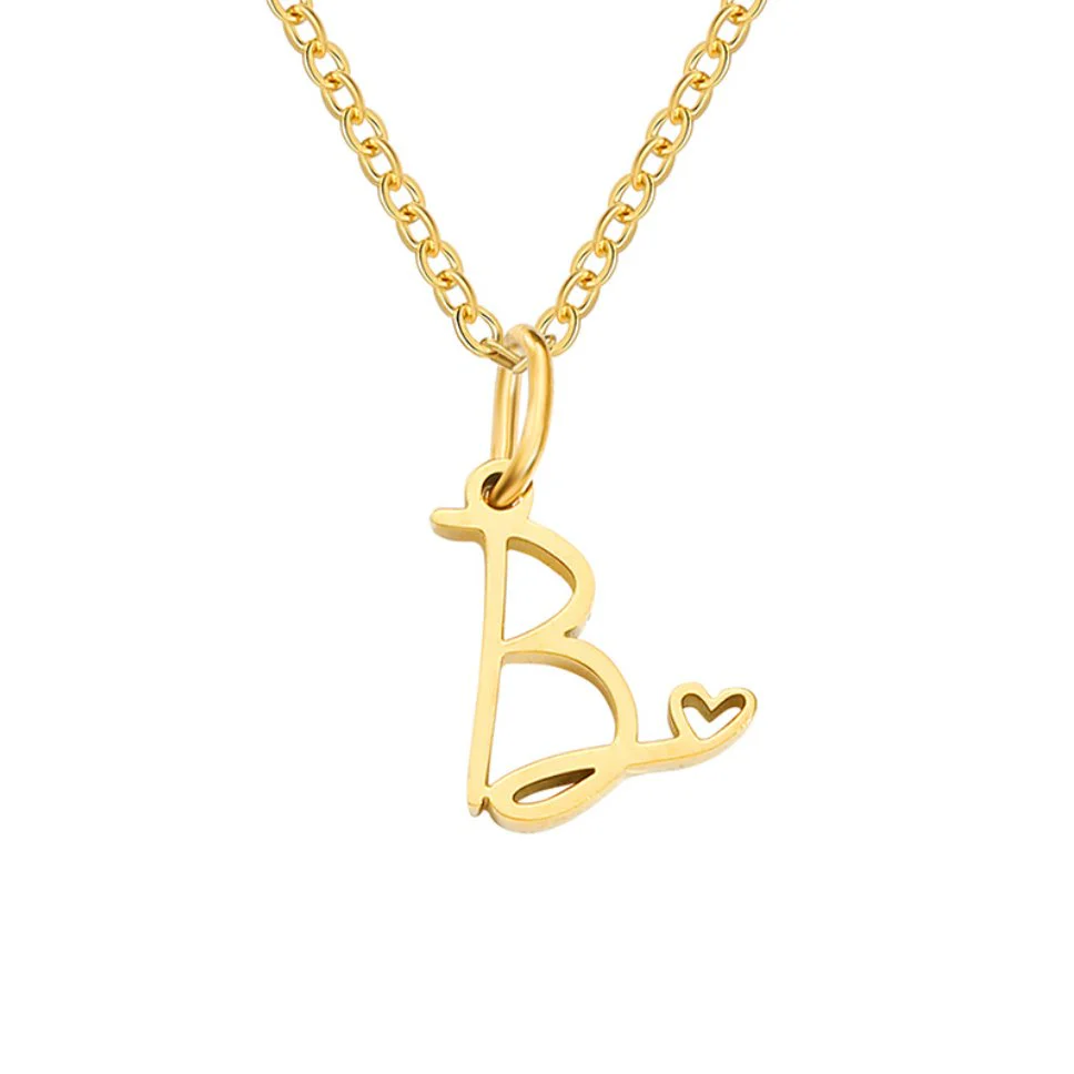 Goldene Herzkette mit Buchstaben - Image 9