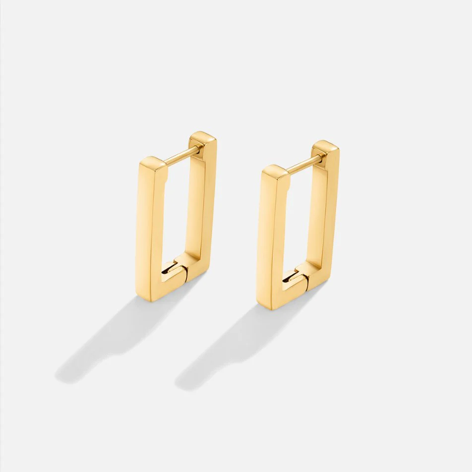 Rechteckige Gold-Creolen - Image 9