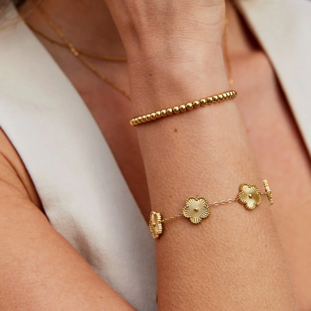 Goldenes Kleeblatt-Armband - Image 2