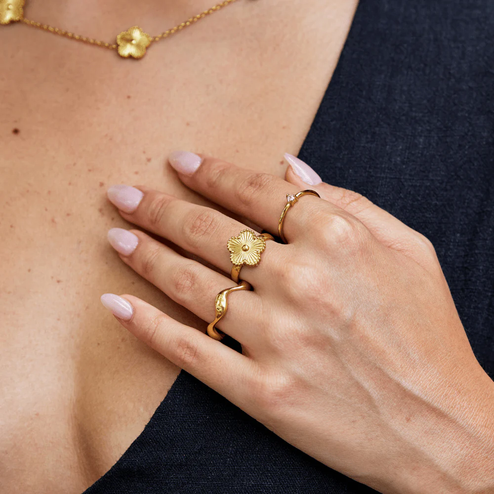 Goldener Kleeblatt-Ring - Image 2