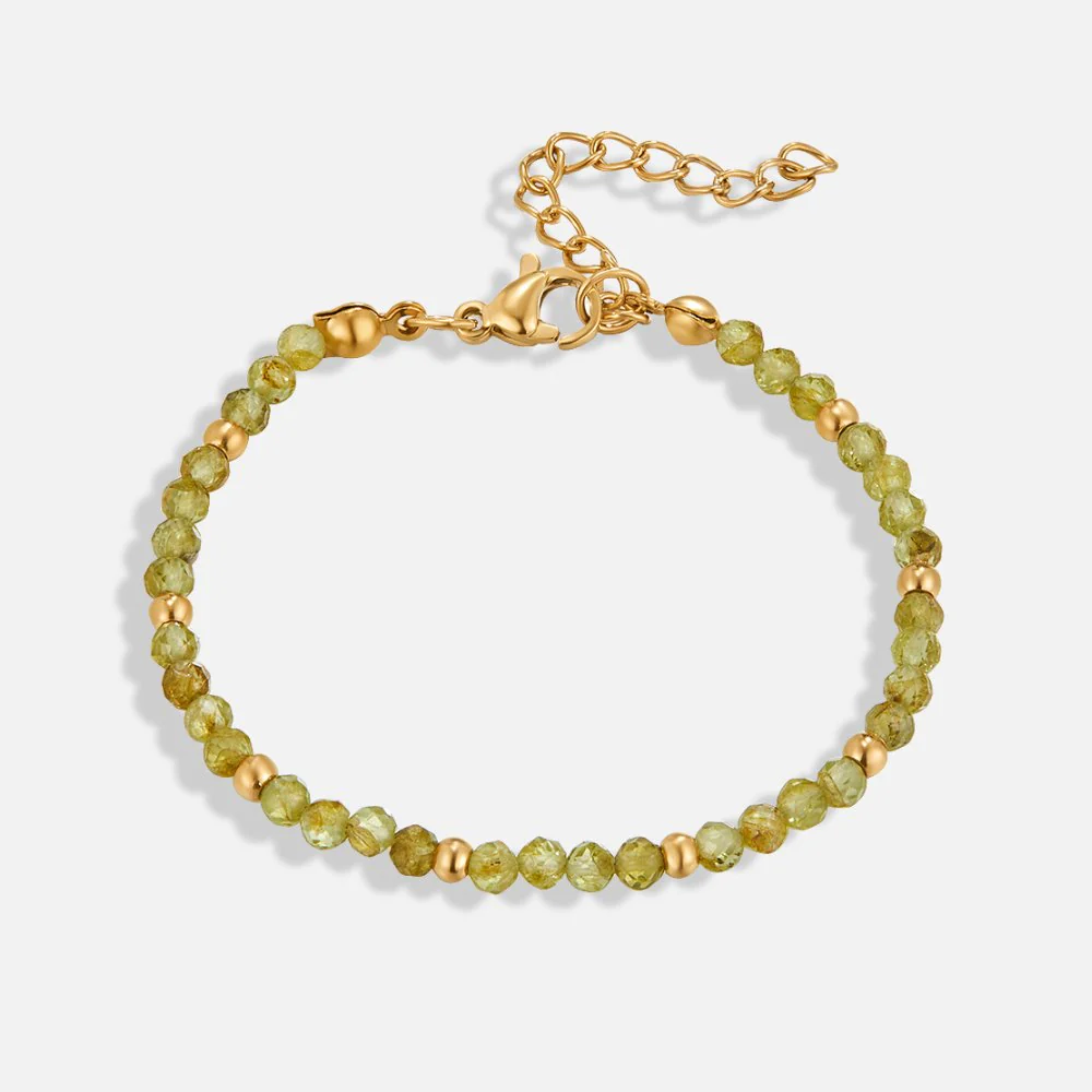 Perlenarmband mit grünem Peridot - Image 8
