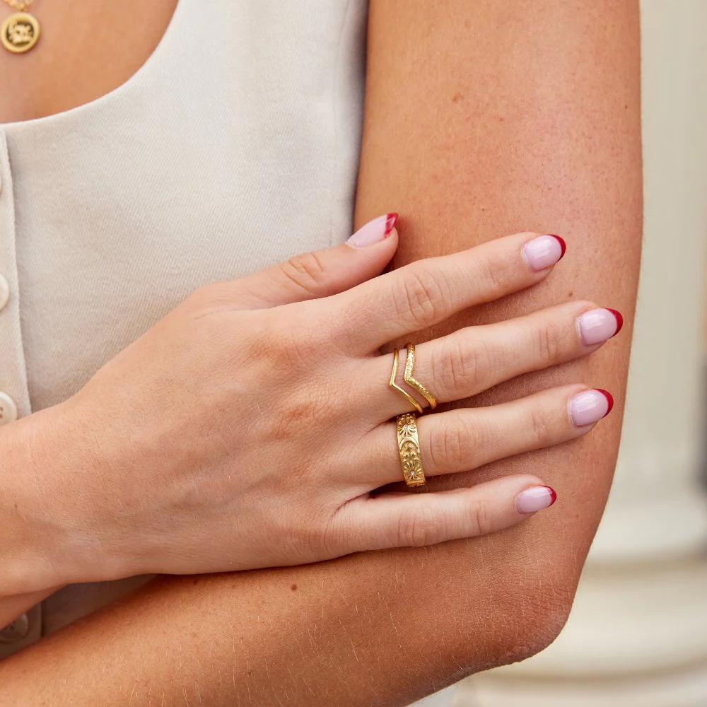 Statement-Ring in Goldoptik „Harper“ - Image 2