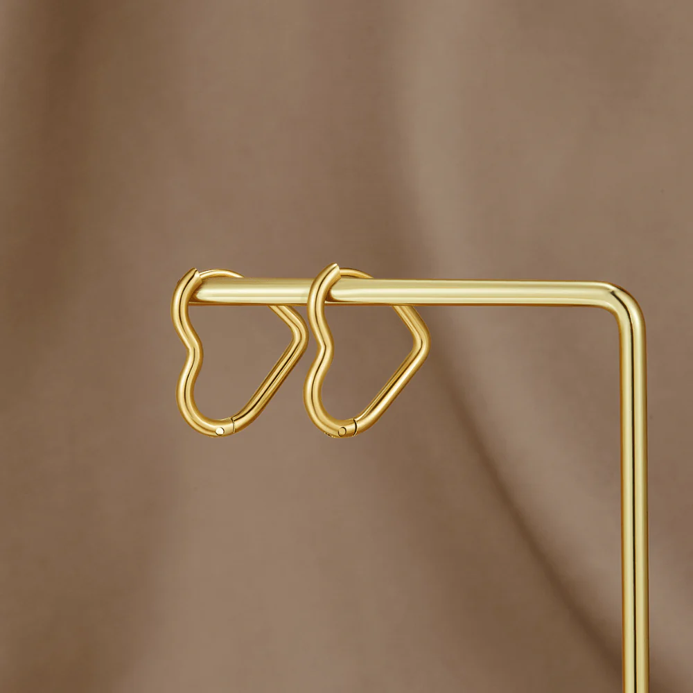 Goldene Herz-Creolen - Image 4