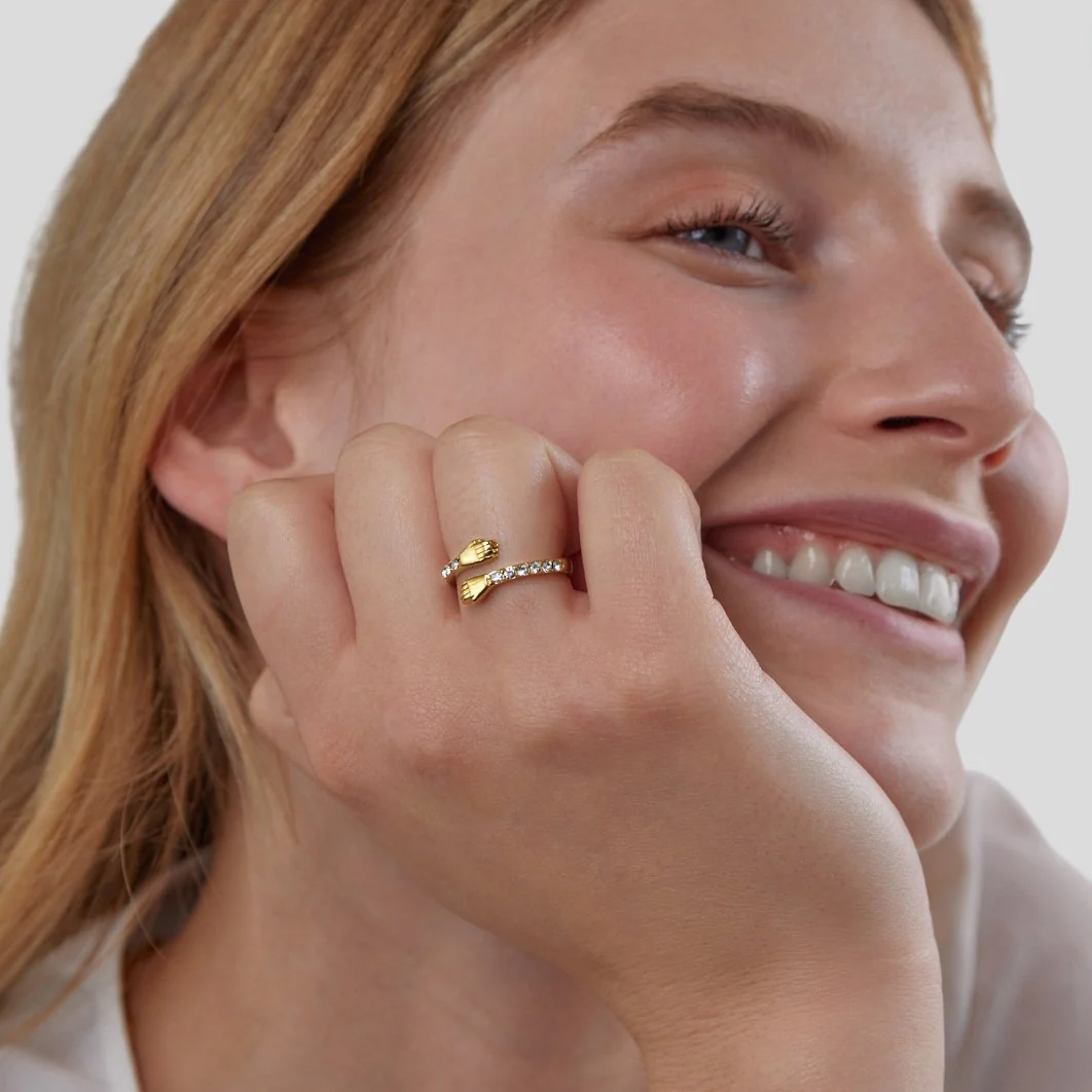 18K Goldring „Hug Me Forever“ - Image 4