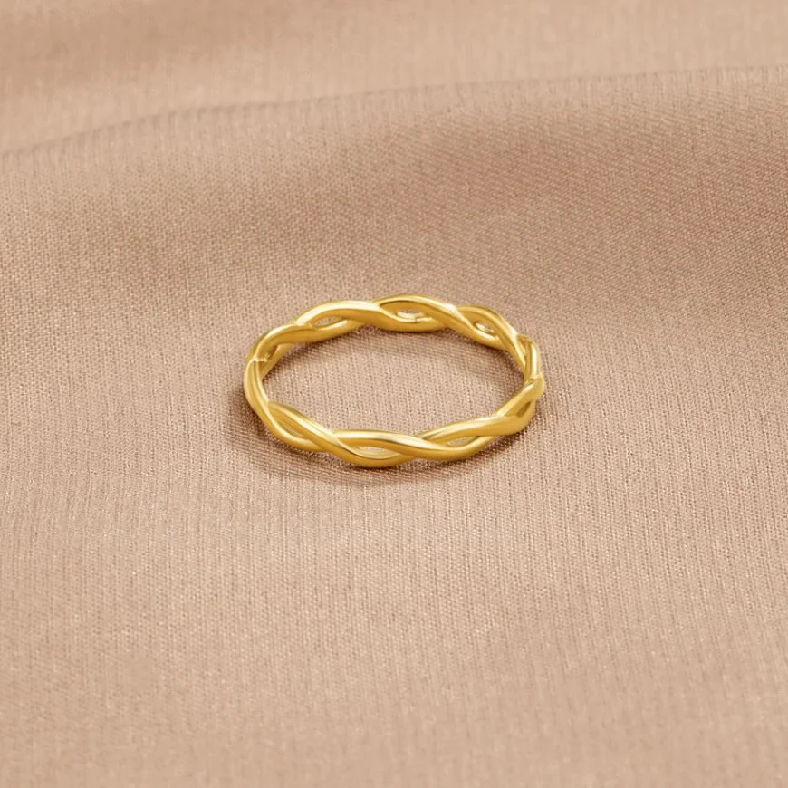 18K Goldring mit Twist-Design „Infinity“  - Image 5