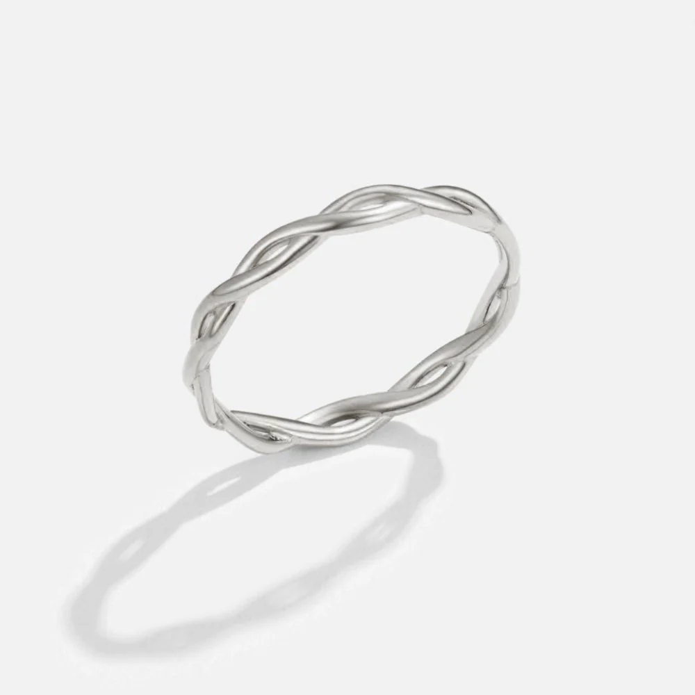 18K Silberring mit Twist-Design „Infinity“ - Image 3
