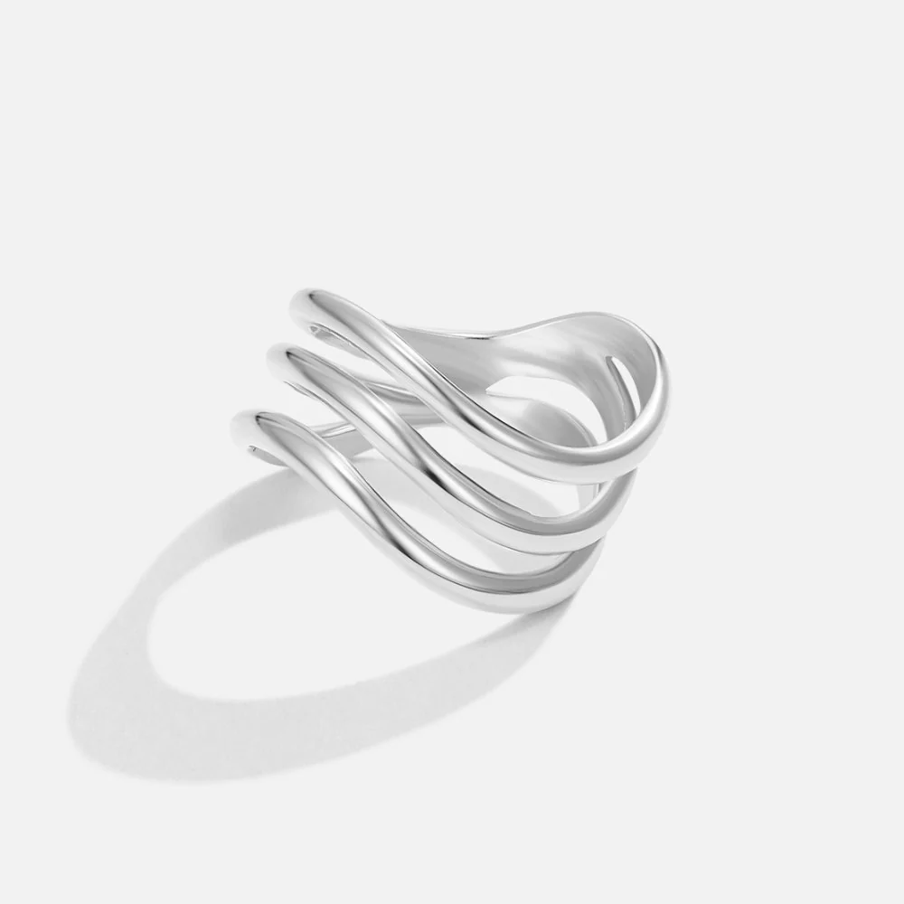 Silberner Layer-Ring „Kiya“