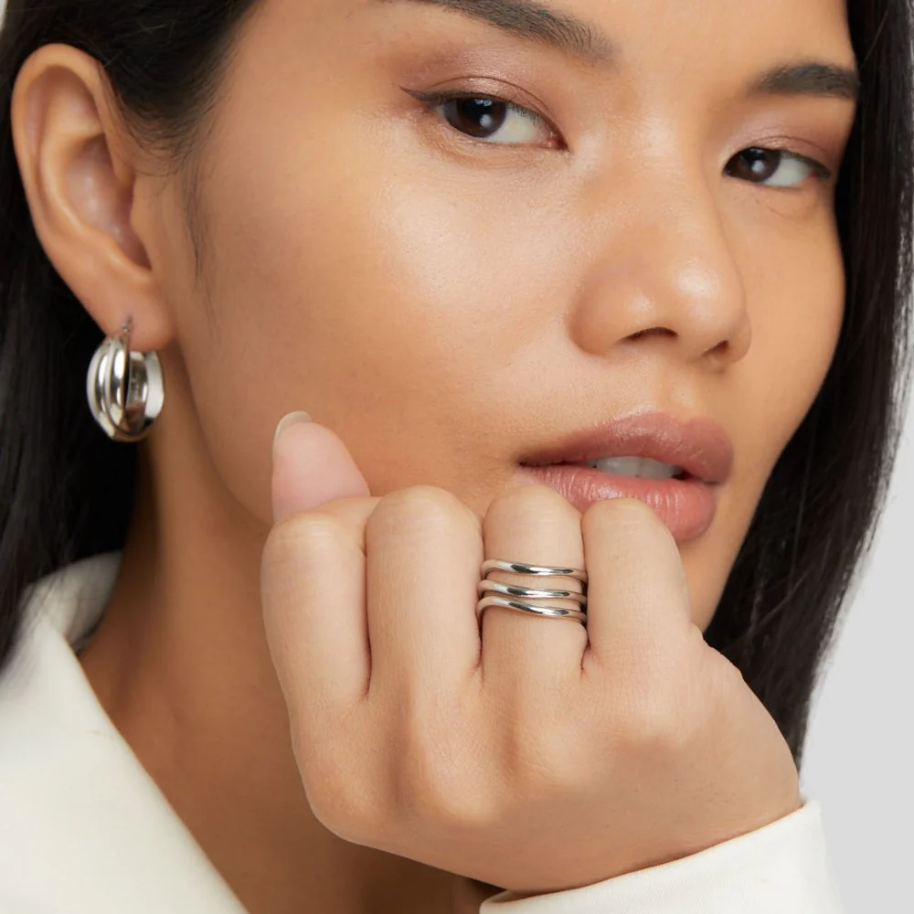 Silberner Layer-Ring „Kiya“ - Image 4