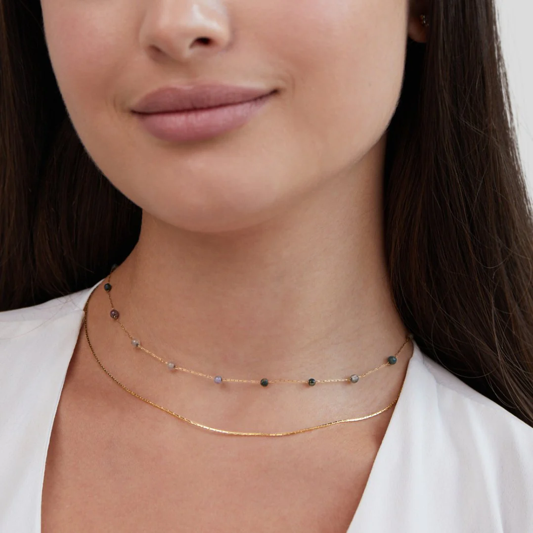 Layered Alana Gold & Stone Necklace - Image 2