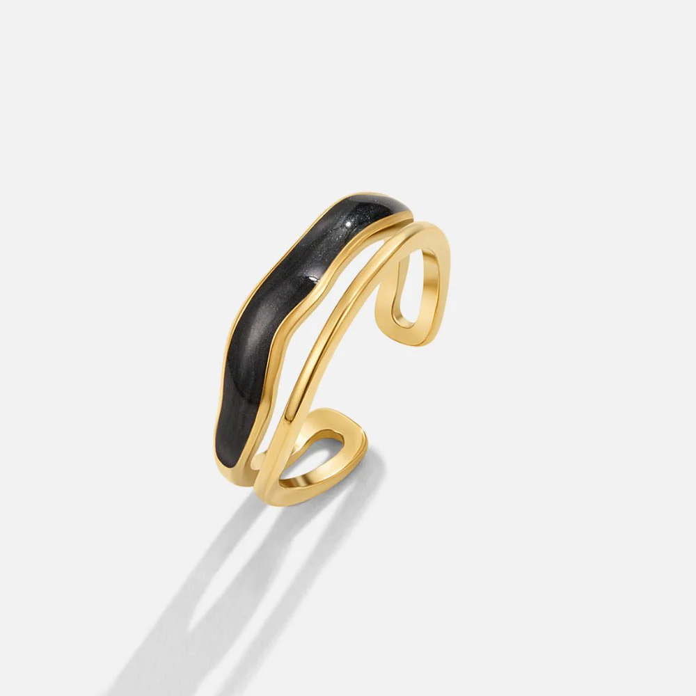 Goldener Stapelring „Sahara“ - Image 3