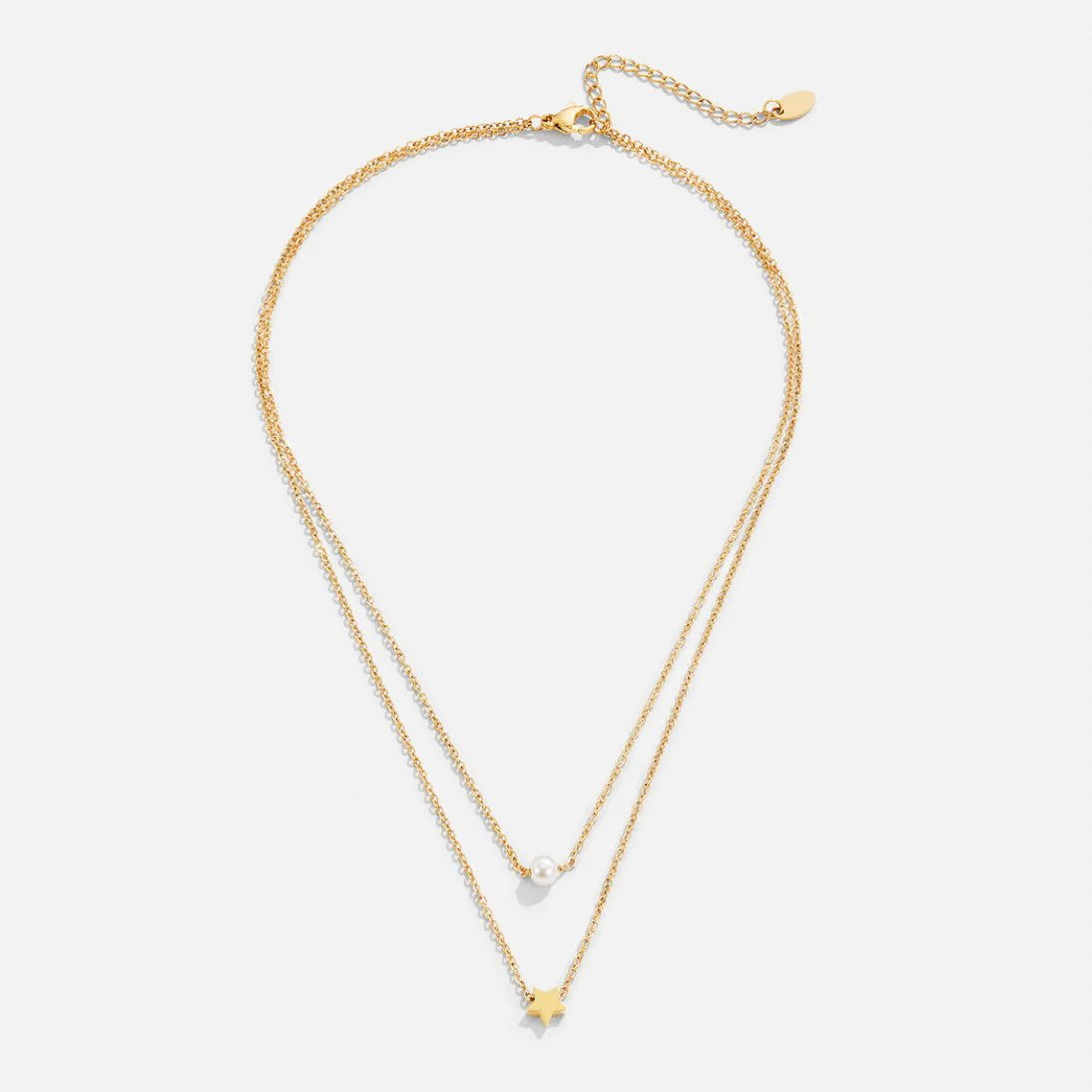 Mehrreihige Halskette mit Goldstern & Perlen - Image 4