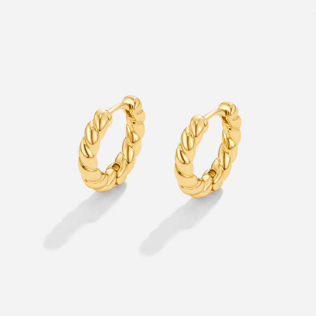 Goldene Twist-Ohrringe „Layla“ - Image 4