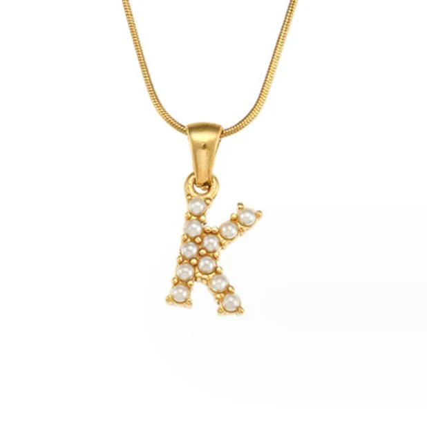Kette mit Perlen-Buchstaben-Charm - Image 19