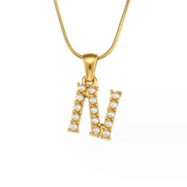 Kette mit Perlen-Buchstaben-Charm - Image 22