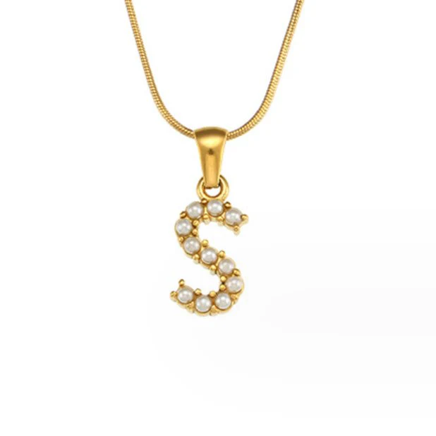 Kette mit Perlen-Buchstaben-Charm - Image 27