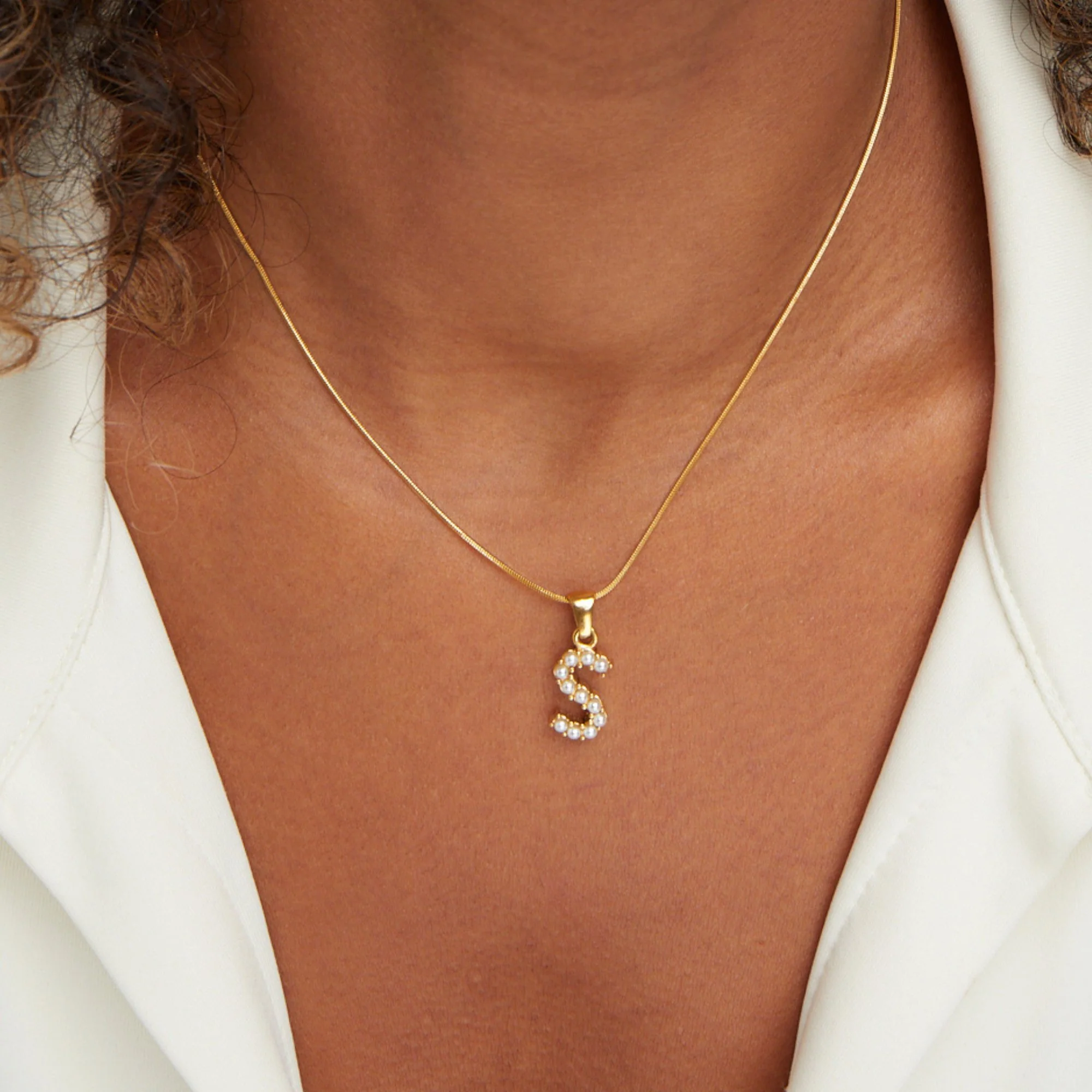Kette mit Perlen-Buchstaben-Charm - Image 5