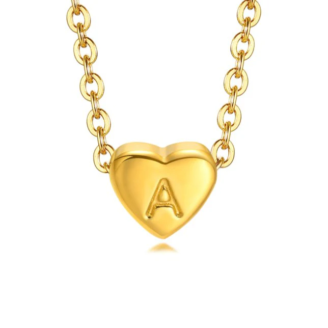 Goldene Herzkette mit Buchstaben - Image 6