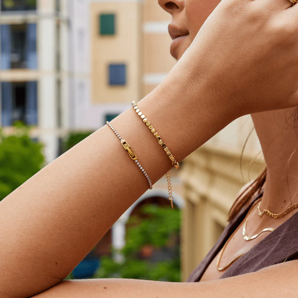18K Goldwürfel-Armband „Lexi“  - Image 2
