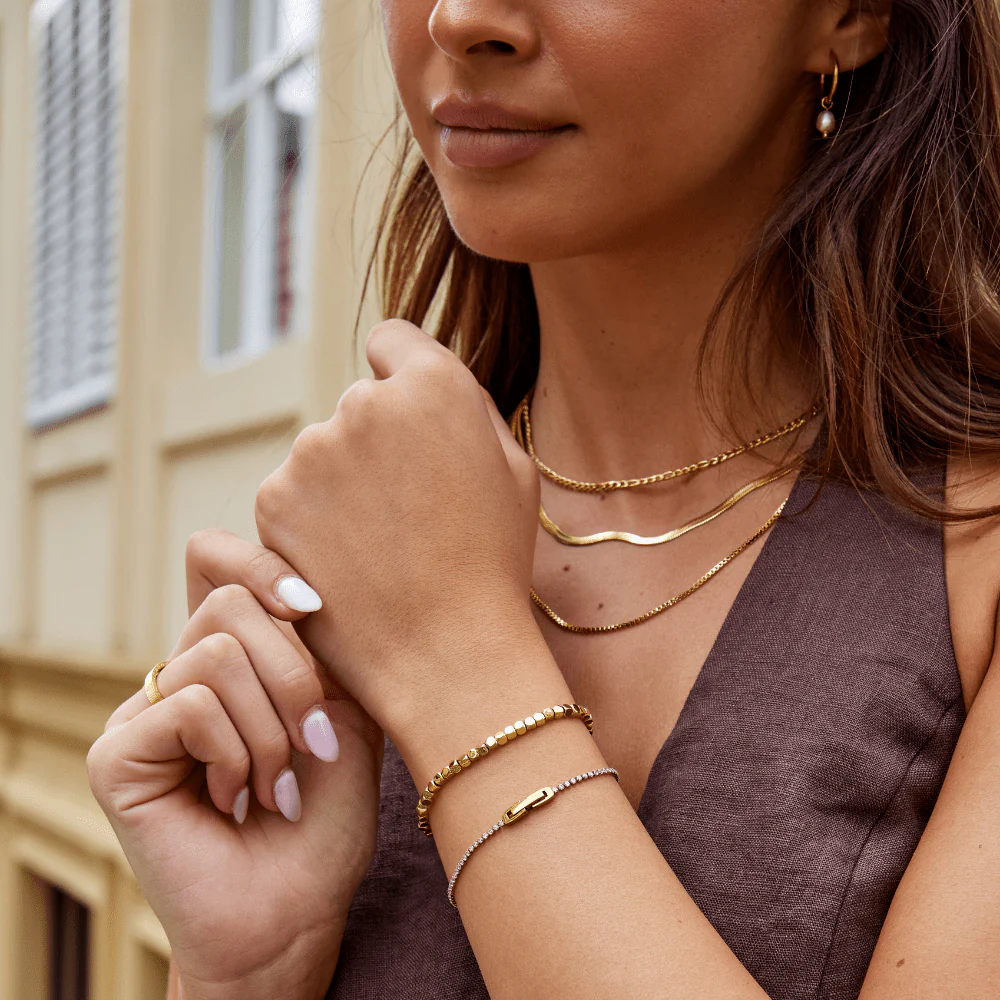 18K Goldwürfel-Armband „Lexi“  - Image 4