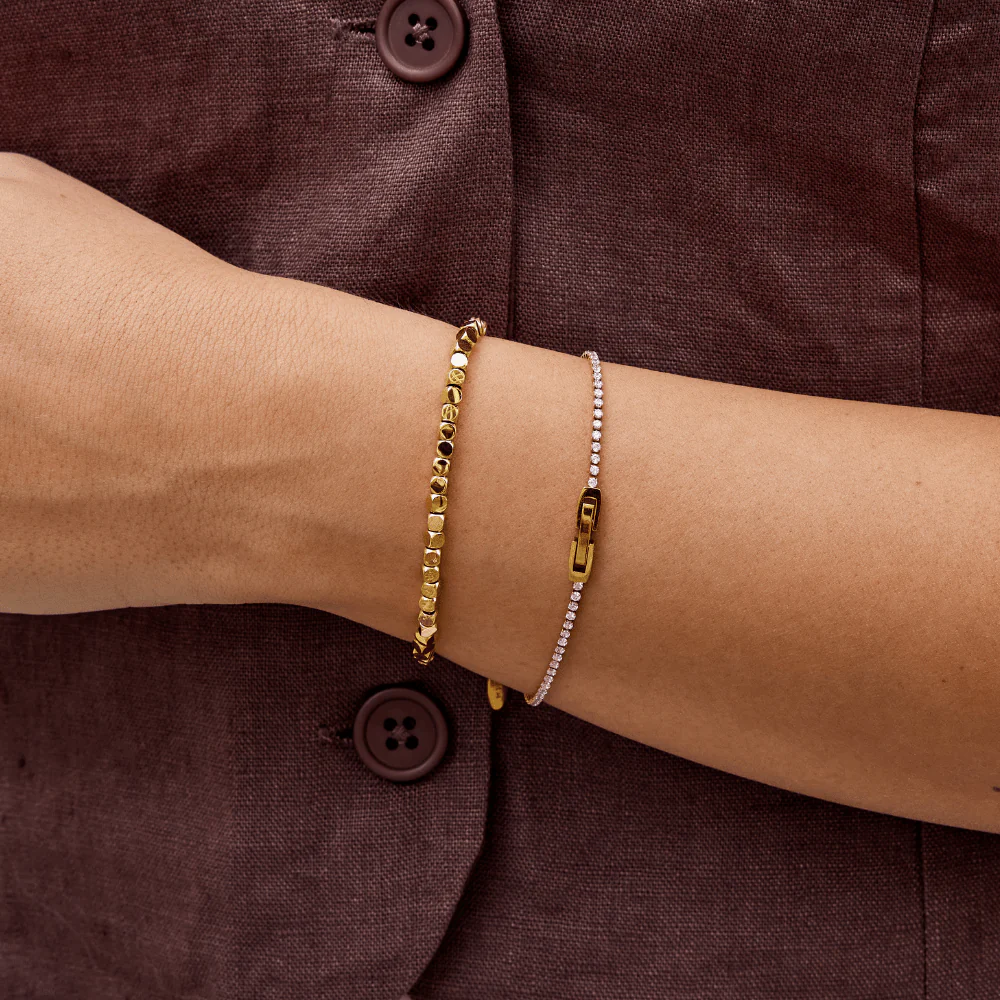 18K Goldwürfel-Armband „Lexi“  - Image 5