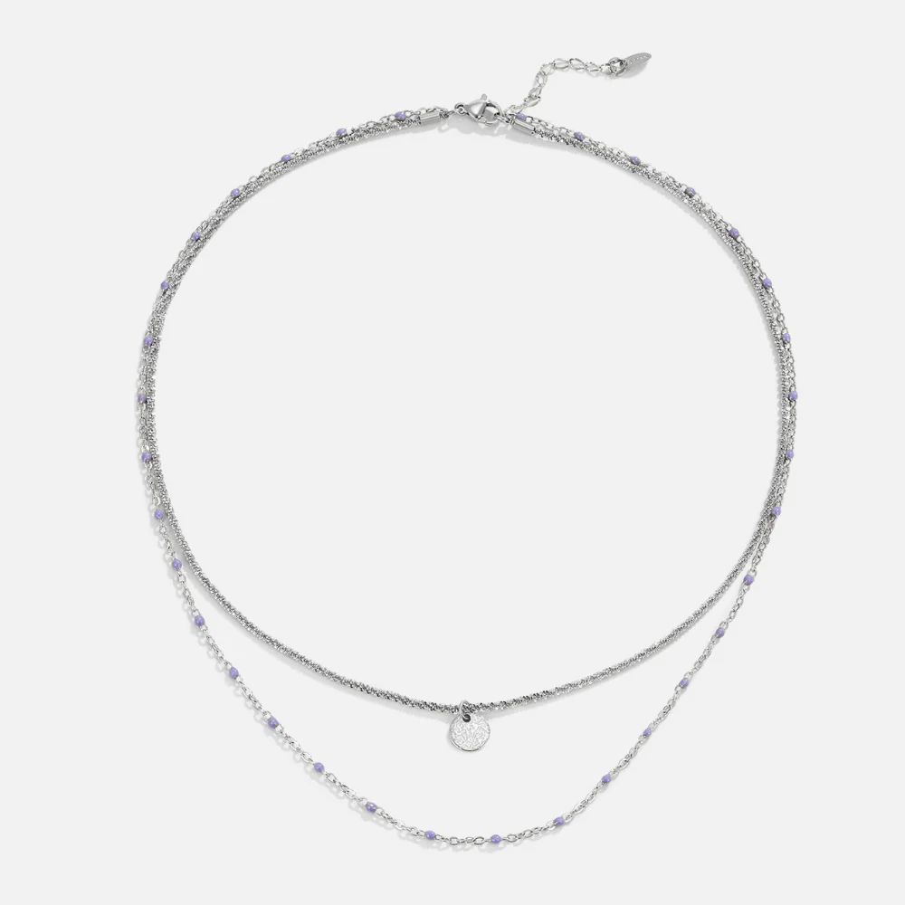 Mehrreihige Halskette mit Münz-Charm „Lia“ - Image 3