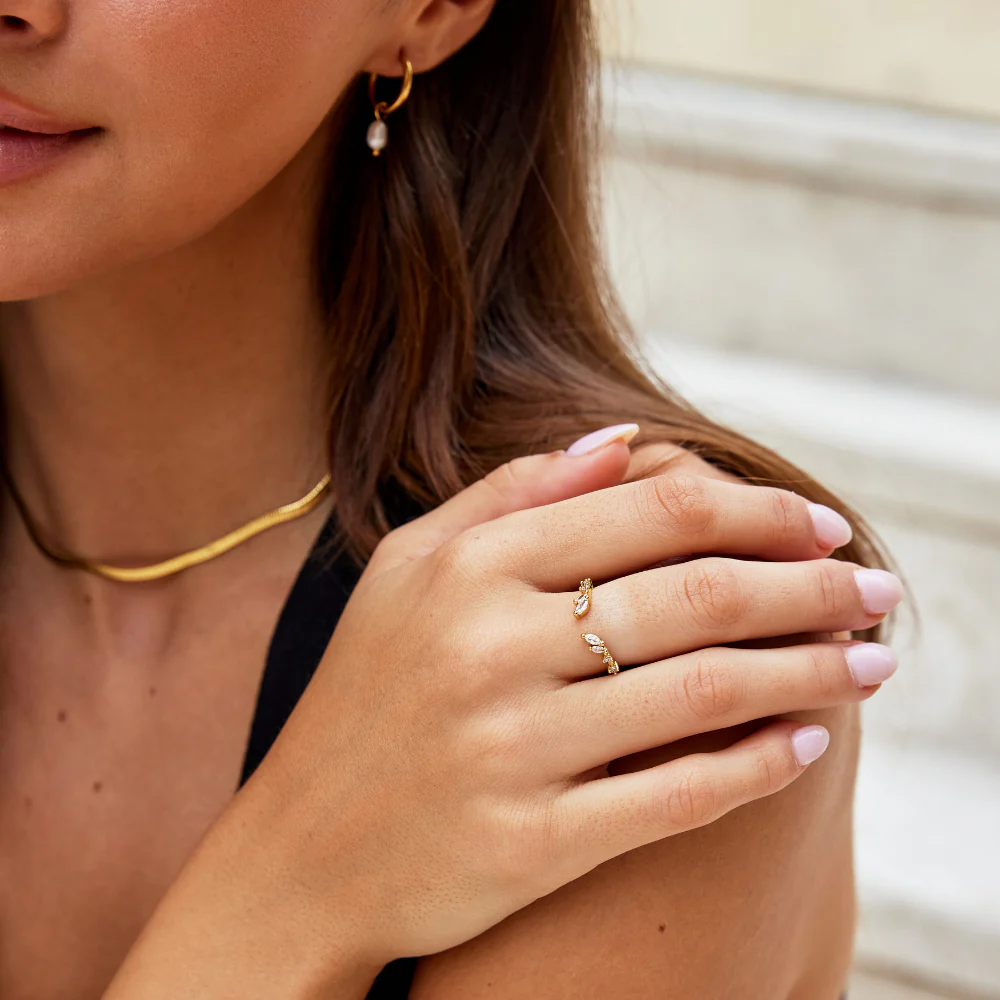 Lily Crystal Gold Rankenring - Image 3
