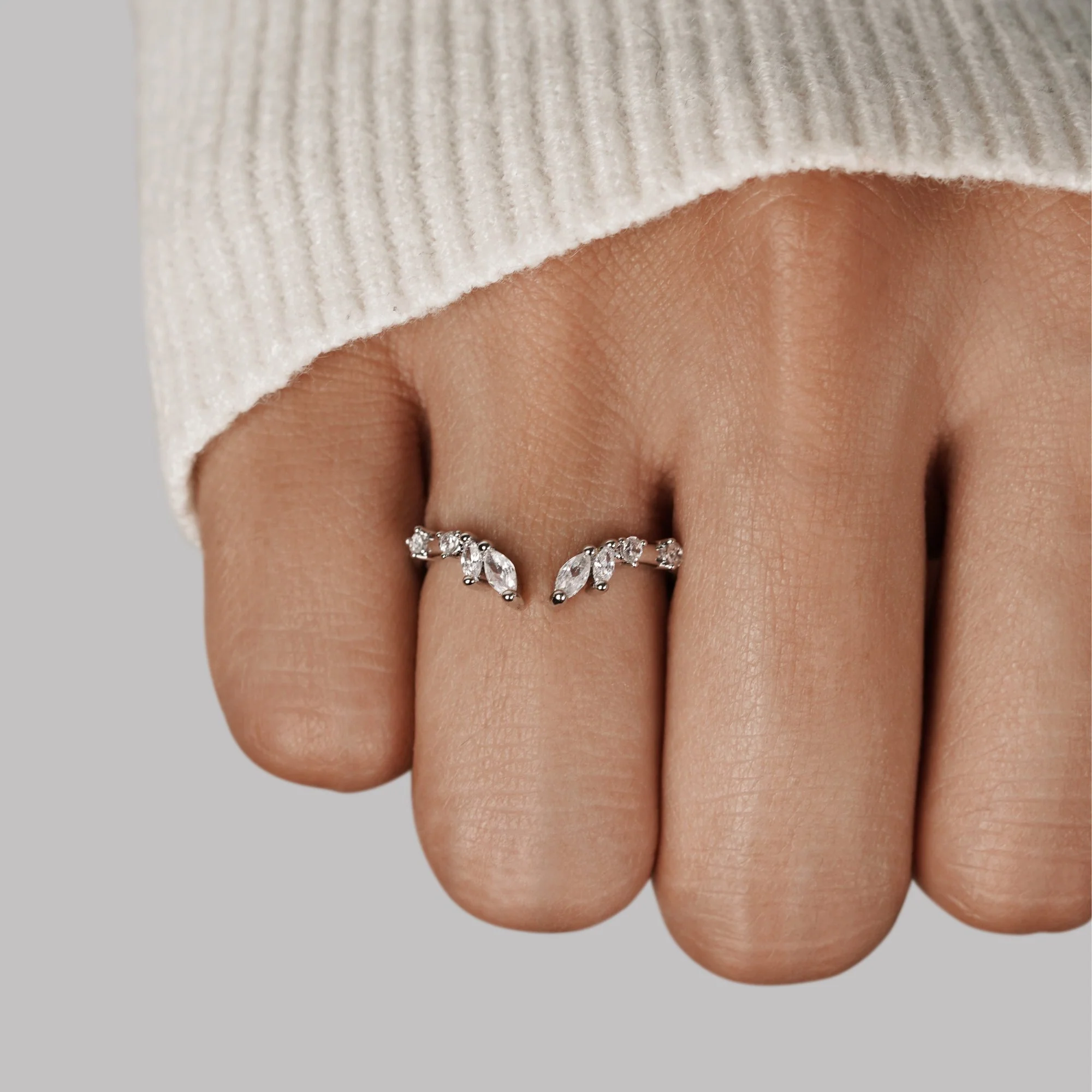 Lily Crystal Silber Rankenring - Image 2