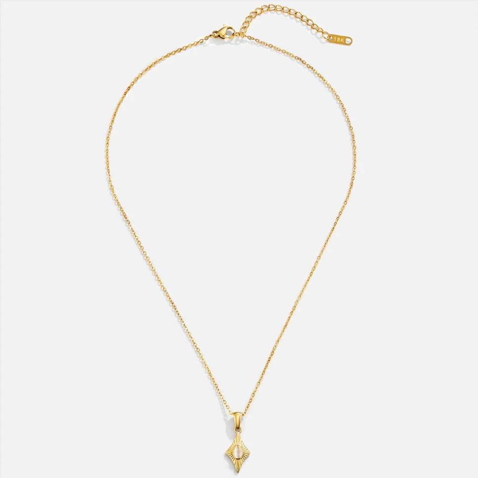 Goldkette mit weißem Opal „Luna“ - Image 5