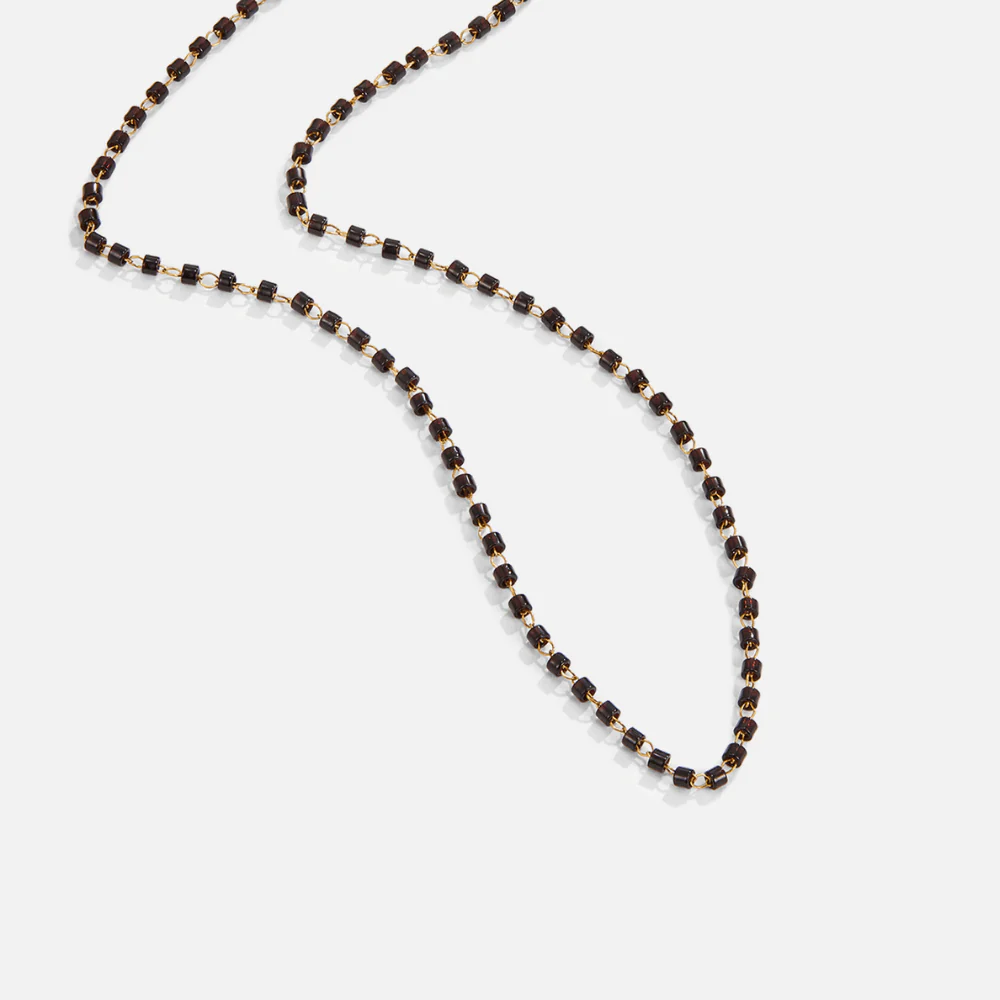 Schwarze Perlenkette „Maisie“