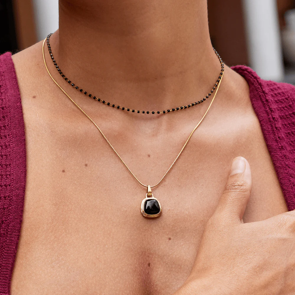 Schwarze Perlenkette „Maisie“ - Image 2
