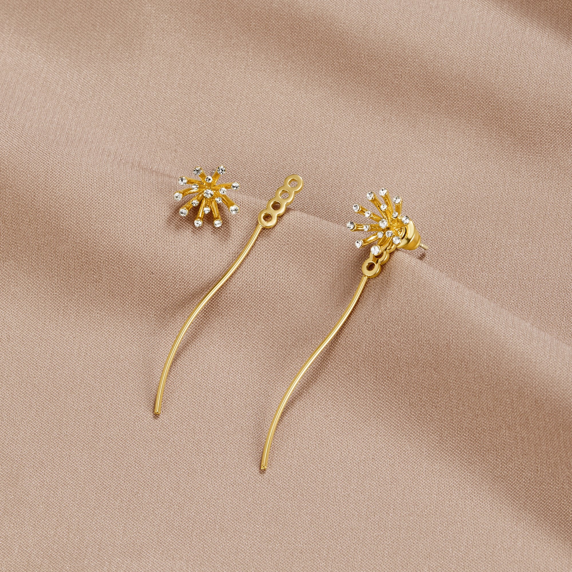 18K Goldohrringe mit Pusteblume „Make a Wish“  - Image 4