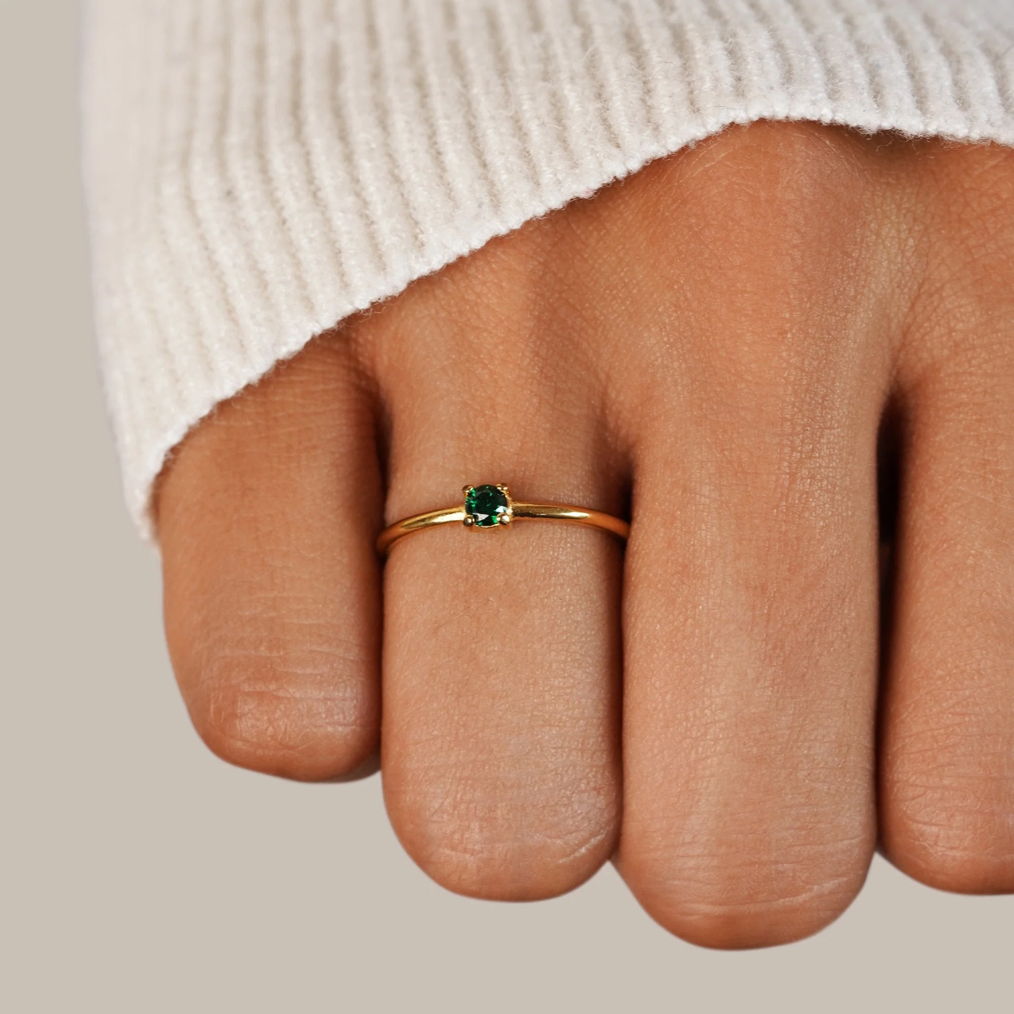 18K Gold Geburtsstein-Ring Mai - Image 2