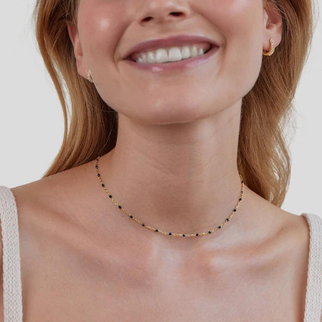 Schwarze Perlenkette „Mila“ - Image 3