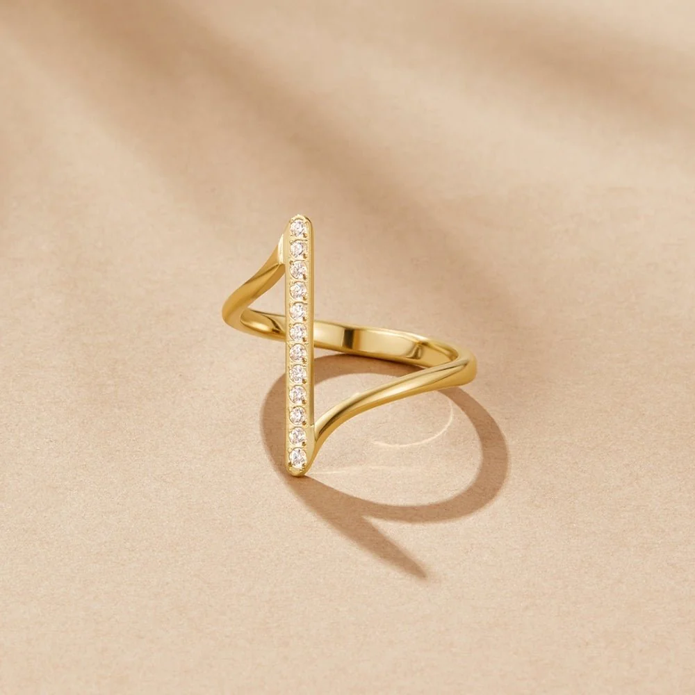Gedrehter Goldring „Mila“ - Image 3