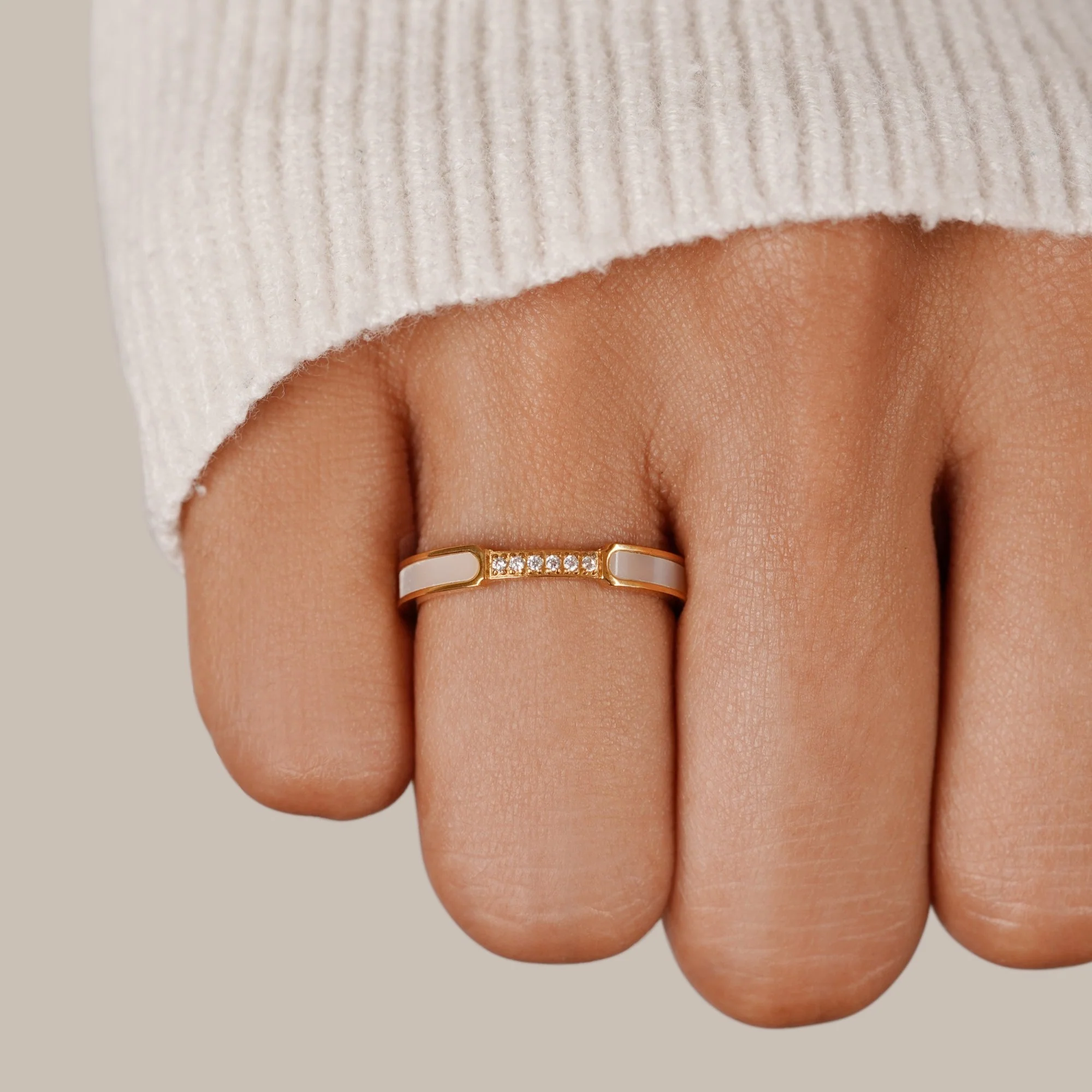 Perlmutt-Kristall-Ring - Image 2