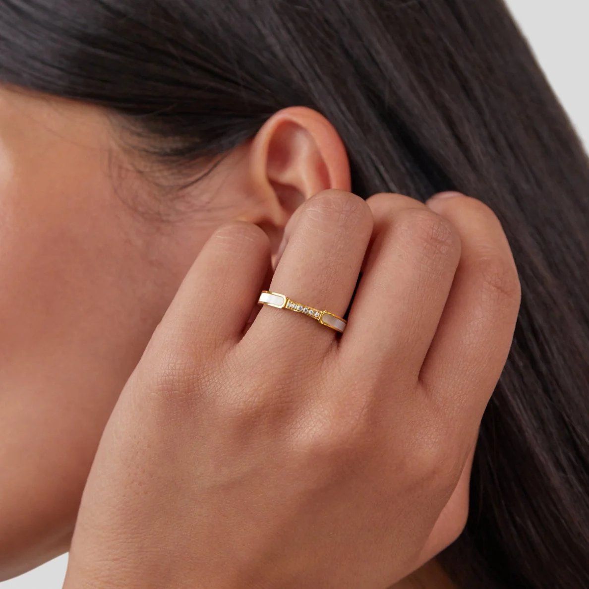 Perlmutt-Kristall-Ring - Image 6