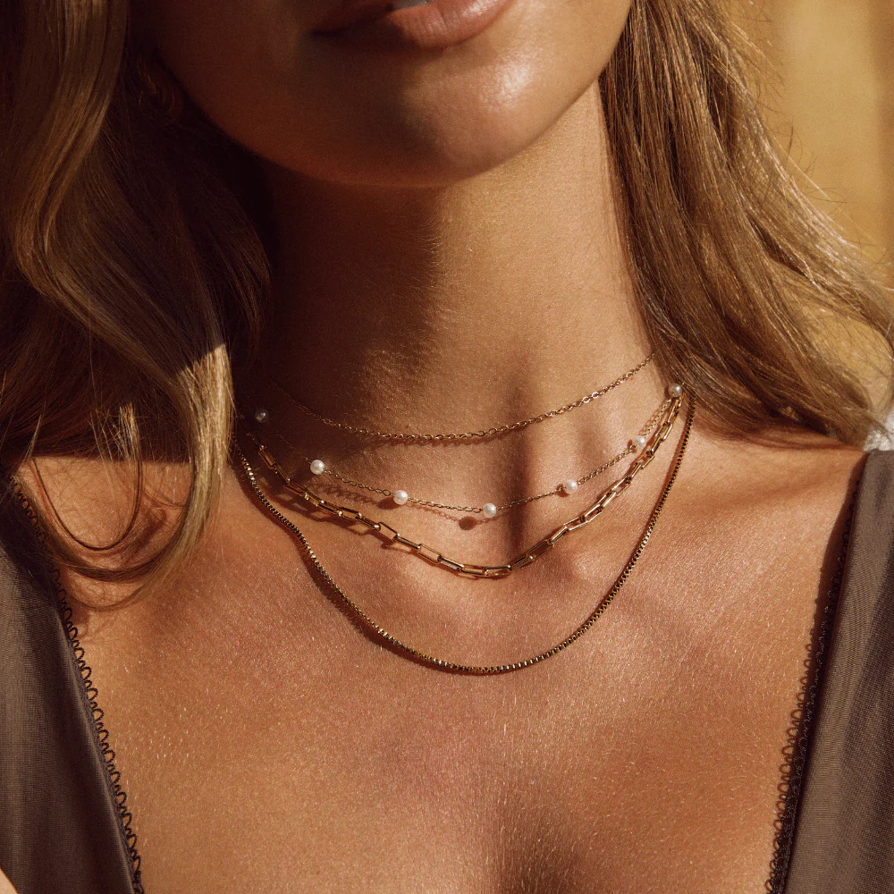 18K Goldkette mit Perle „Nura“ - Image 3